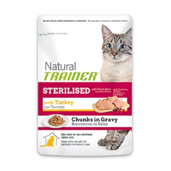 TRAINER Natural Adult Sterilized Turkey Bocconcini 85 gr.