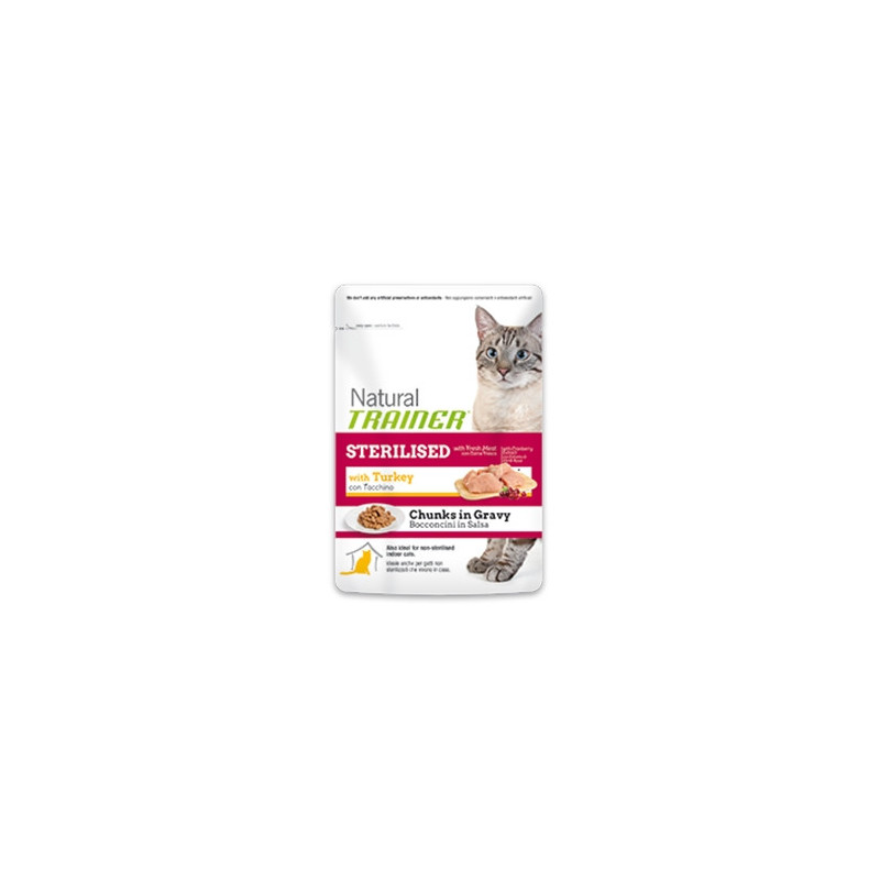 TRAINER Natural Adult Sterilised Tacchino Bocconcini 85 gr.