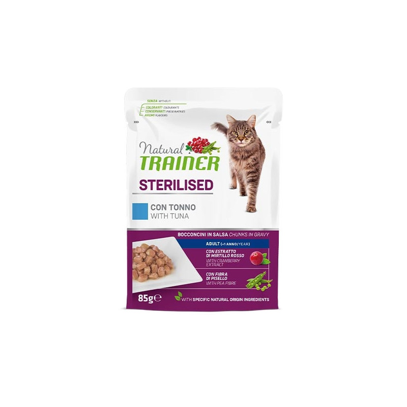 TRAINER Natural Sterilized Adult mit Thunfisch- und Erbsenfaser 85 gr.