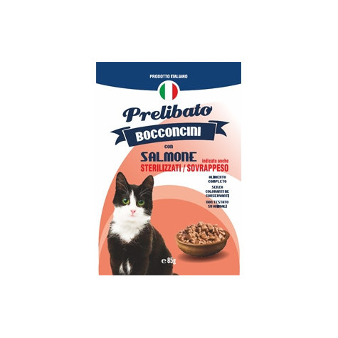 UNIPRO Prelibato Bocconcini con Salmone per Sterilizzati e Sovrappeso 85 gr. - 