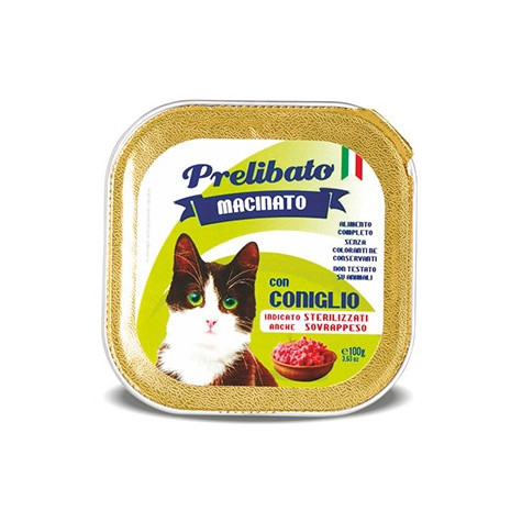 UNIPRO Prelibato Macinato Coniglio per Gatti Sterilizzati o in Sovrappeso 100 gr. - 