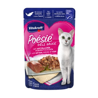 VITAKRAFT Poèsie Deli Sauce con Filetto di Merluzzo Nero 85 gr. - 