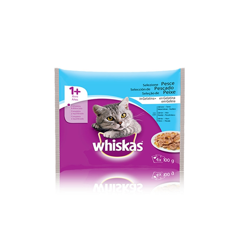 WHISKAS Selezione Pesce in Gelatina (4 bustine da 100 gr.)