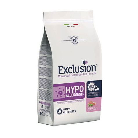 EXCLUSION Diet Hypoallergenic Puppy Maiale e Piselli 2 kg. - 