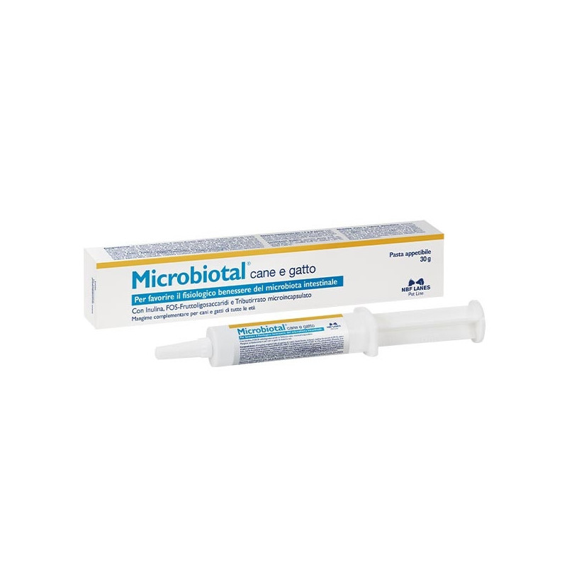 NBF Lanes Microbiotal Pasta Cane Gatto siringa da 30 gr. NBF Lanes Microbiotal Pasta Cane Gatto siringa da 30 gr.