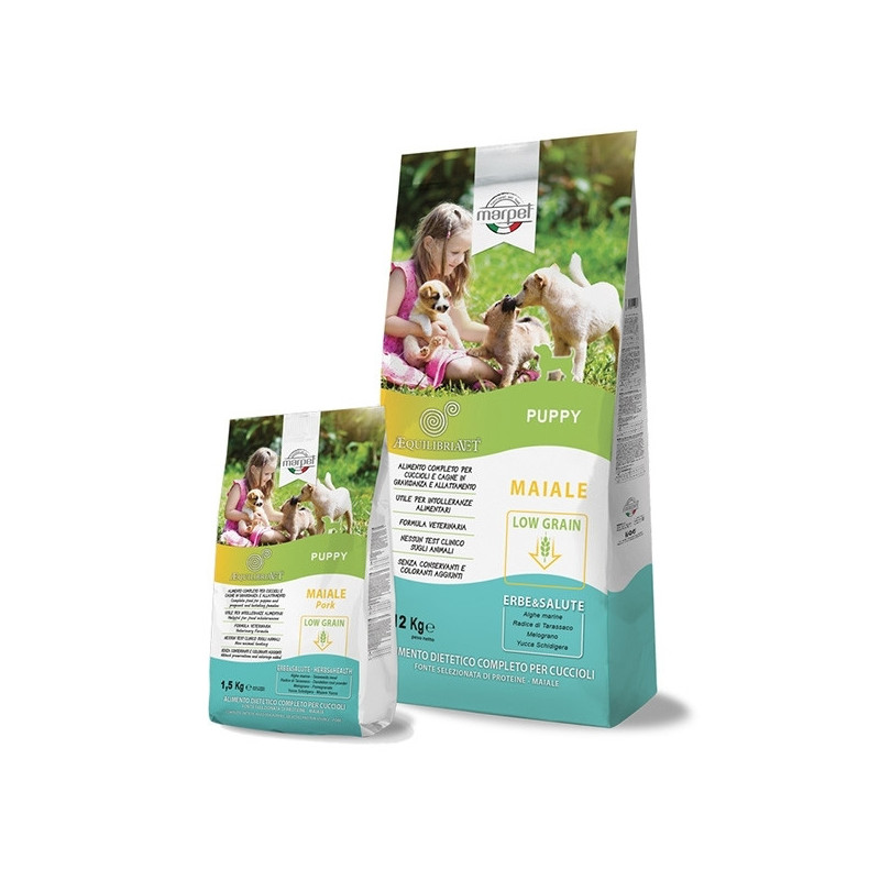 Marpet Equilibria Puppy mini Low Grain 100% Schweinefleisch 12 Kg.