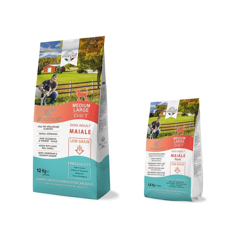 Marpet Cane Equilibria Low Grain 100% Maiale Mini Adult 6 kg