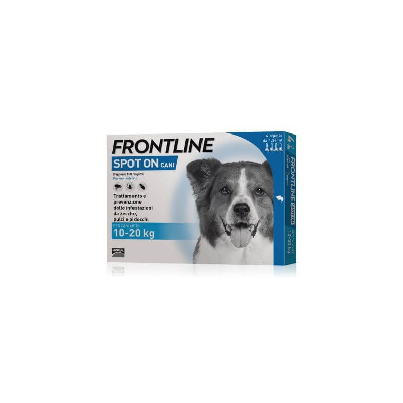 Frontline spot on medium dogs 4 pipettes 1.34 ml 10-20 kg