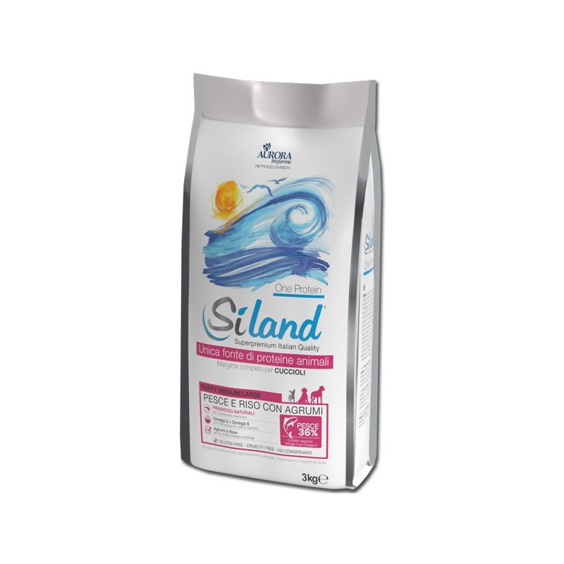 AURORA BIOFARMA Siland Puppy Medium/Maxi al Pesce & Riso con Agrumi 3 kg