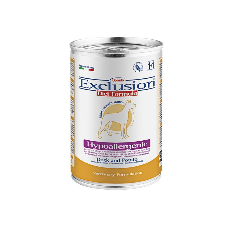 EXCLUSION Diet Hypoallergenic Anatra patate 400 gr