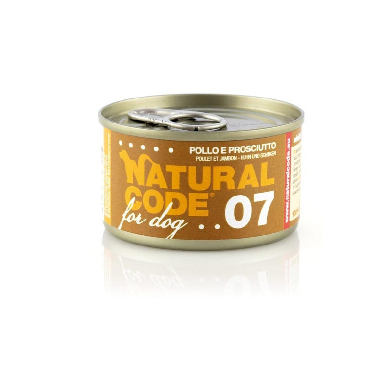 NATURAL CODE For Dog pollo e prosciutto 90 gr. 07