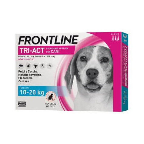 Frontline tri-act 10-20 kg 3 pipette - 