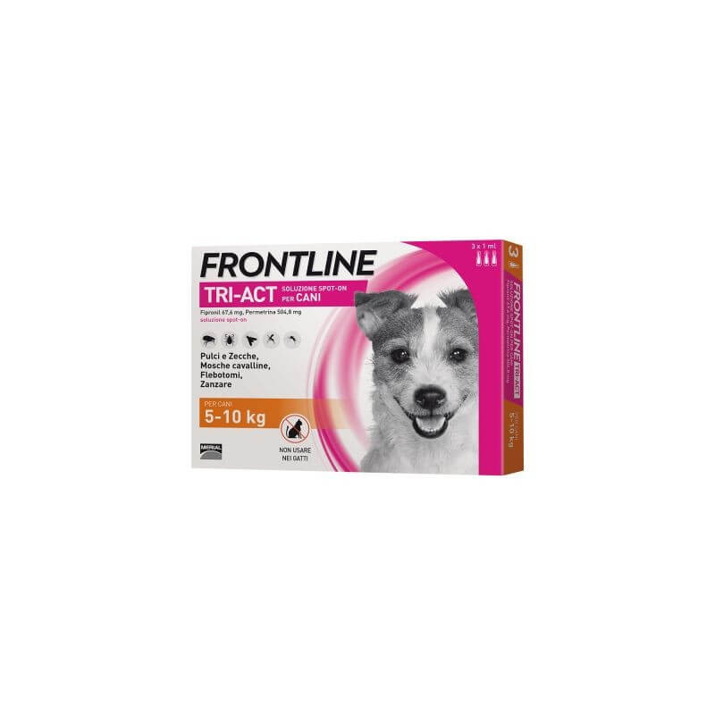 Frontline tri-act 5-10 kg 3 pipettes (1 ml)
