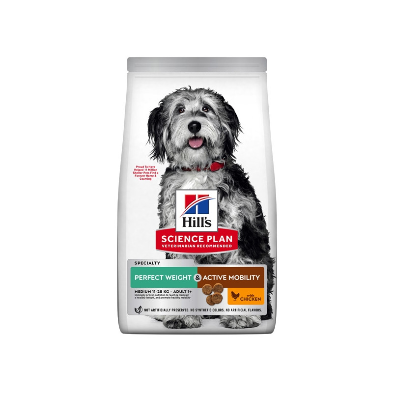 HILL'S - Diet Perfect Weight + active mobility taglia medium 2,5 kg HILL'S - Diet Perfect Weight + active mobility taglia medium 2,5 kg