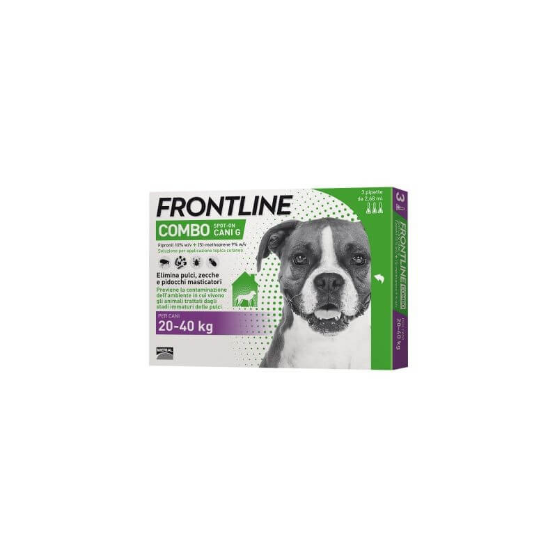 Frontline combo cani grandi 3 pipette 20-40 kg -2,68 ml