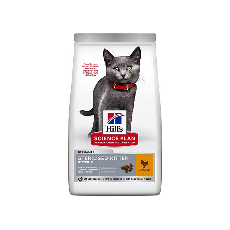 Hill's Pet Nutrition - Science Plan Kitten Sterilised Cat con Pollo 7KG