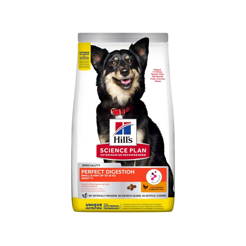 Hill's Pet Nutrition - Science Plan Perfect Digestion Small & Mini Adult 1+ con Pollo e Riso Integrale 1.50KG