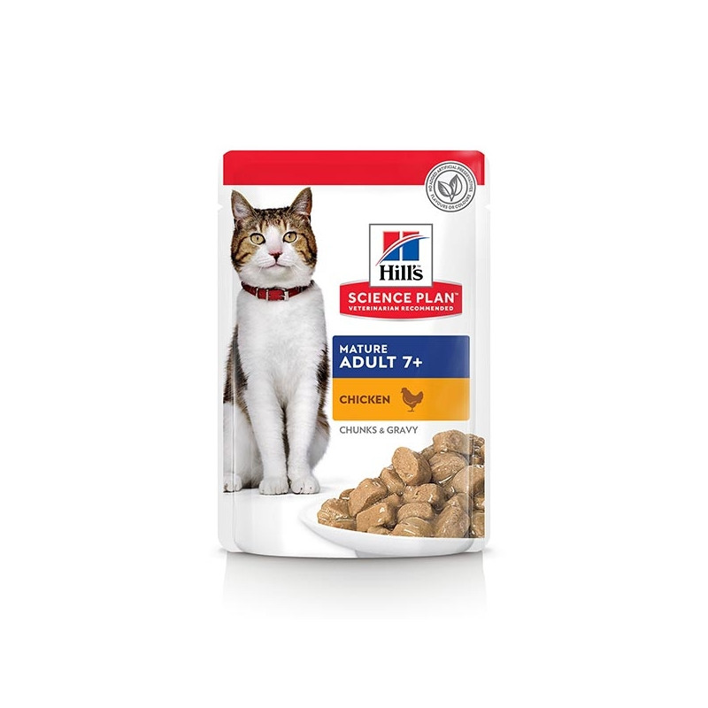 Hill's Cat Adult Tender Chunks in Sauce Mature with Chicken 12x85 gr.