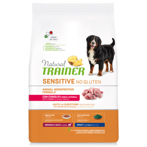 TRAINER Natural Sensitive plus Adult Medium & Maxi Rabbit 12 kg