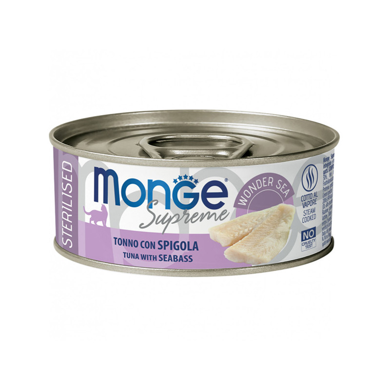 Monge - Supreme Sterilised Adult Cat Tonno Spigola 80 gr.