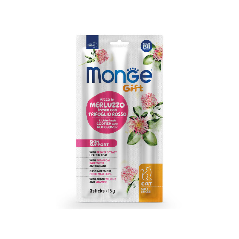 Monge - Snack Merluzzo Fresco con Trifoglio Rosso 45 gr.