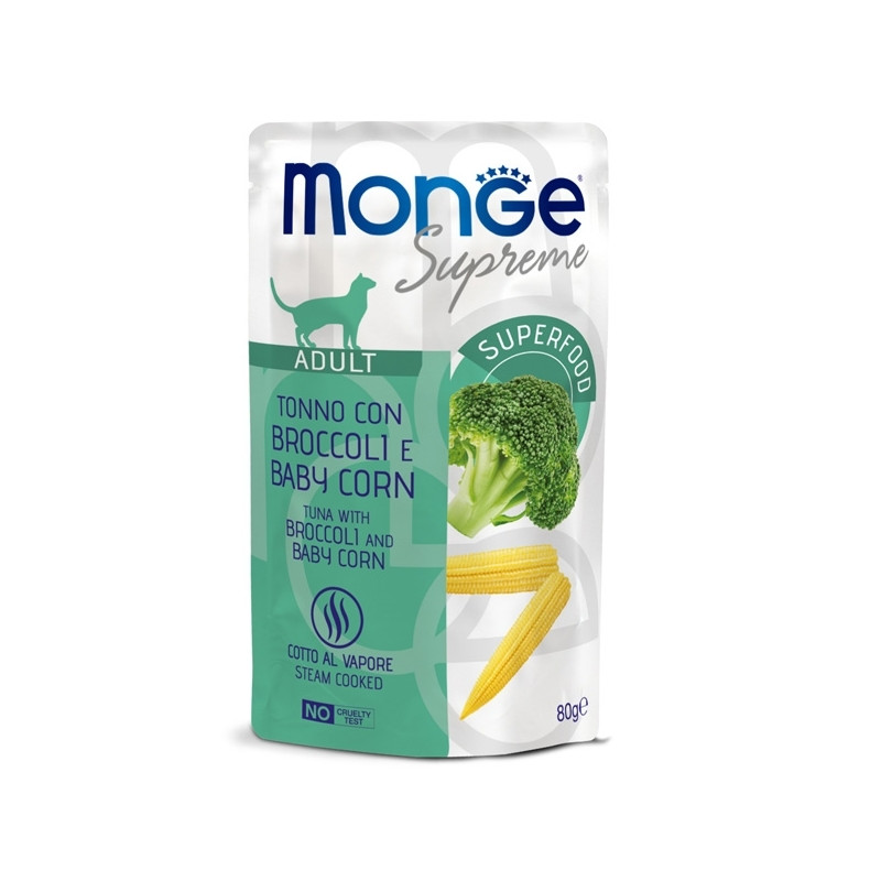 Monge - Supreme Adult Tuna Chunks with Peas and Baby Corn 80 gr.