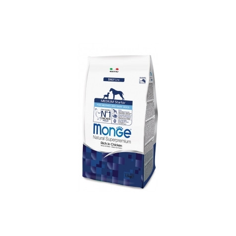 Monge – Natürliche Superpremium-Mittel-Vorspeise, reich an Huhn, 1,50 kg - 