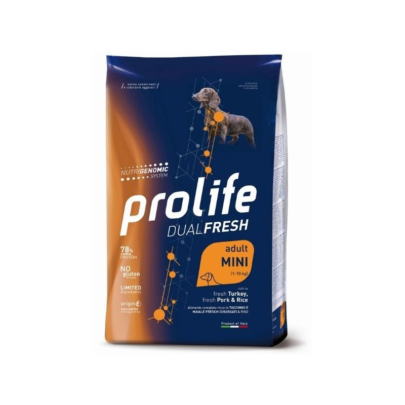Prolife - Dual Fresh Adult Mini Turkey Pork & Rice 7KG