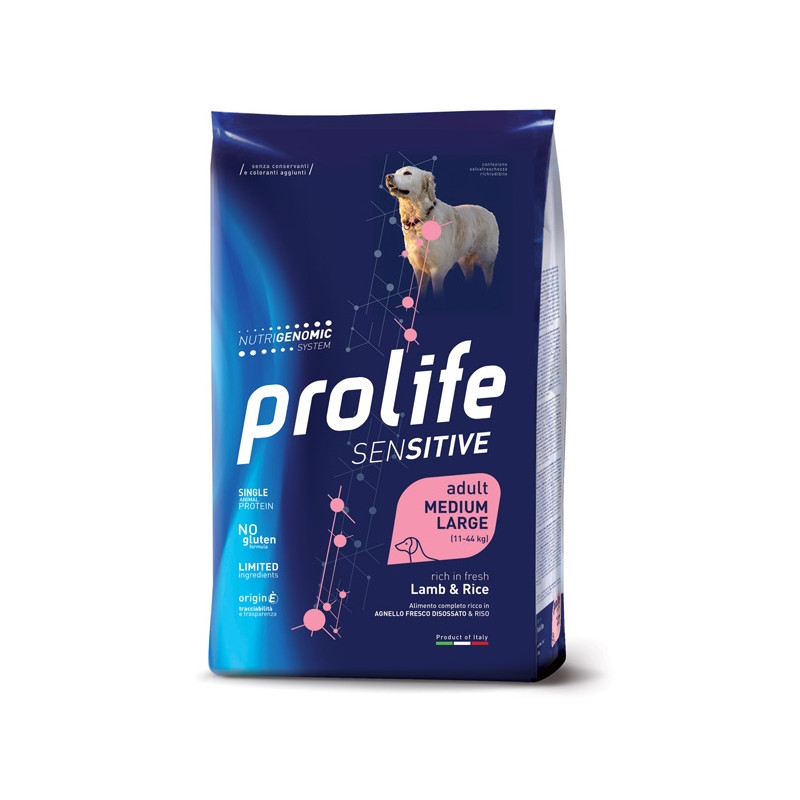 Prolife - Sensitive Adult Medium/Large Lamb & Rice 10KG Prolife - Sensitive Adult Medium/Large Lamb & Rice 10KG