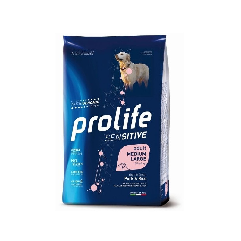 Prolife - Sensitive Adult Medium/Large Schweinefleisch und Reis 2,5 kg Prolife - Sensitive Adult Medium/Large Schweinefleisch und Reis 2,5 kg