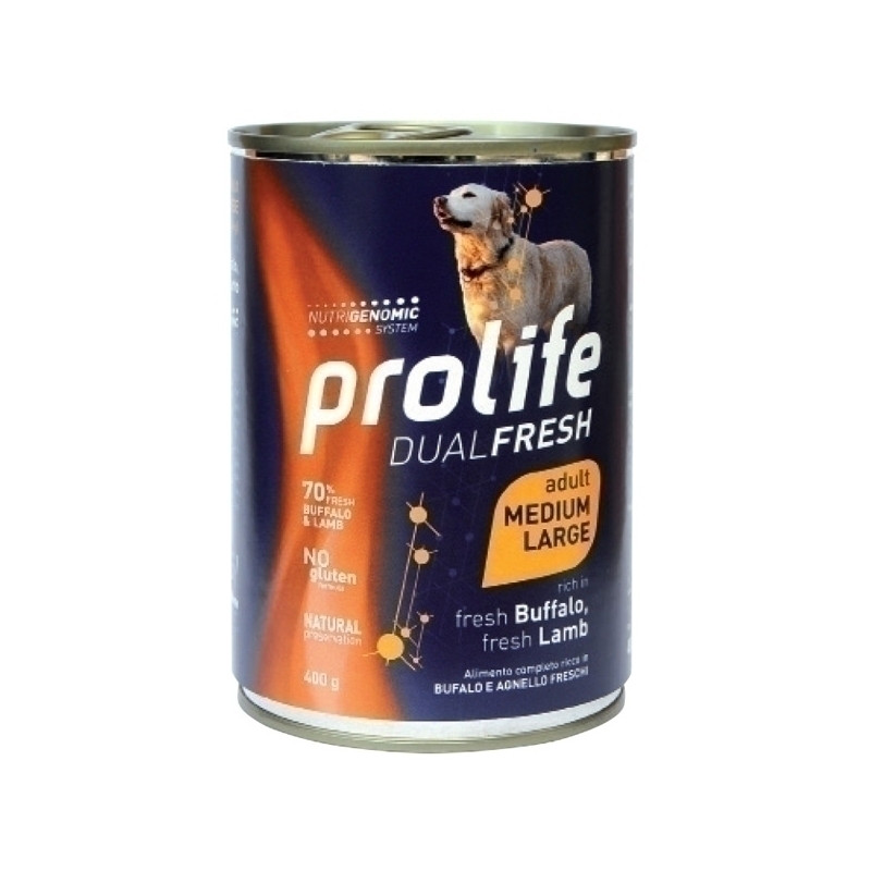 Prolife - Dual Fresh Adult Medium/Large Buffalo & Lamb 400gr