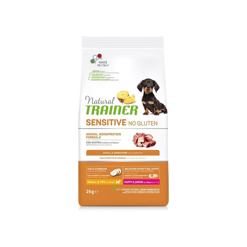 Trainer - Natural Sensitive No Gluten Small & Toy Puppy & Junior mit Anatra 2KG