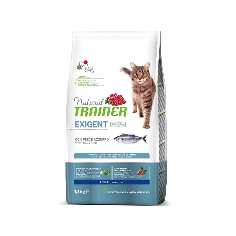 Trainer - Natural Cat Exigent Adult with Blue Fish 1.5 kg