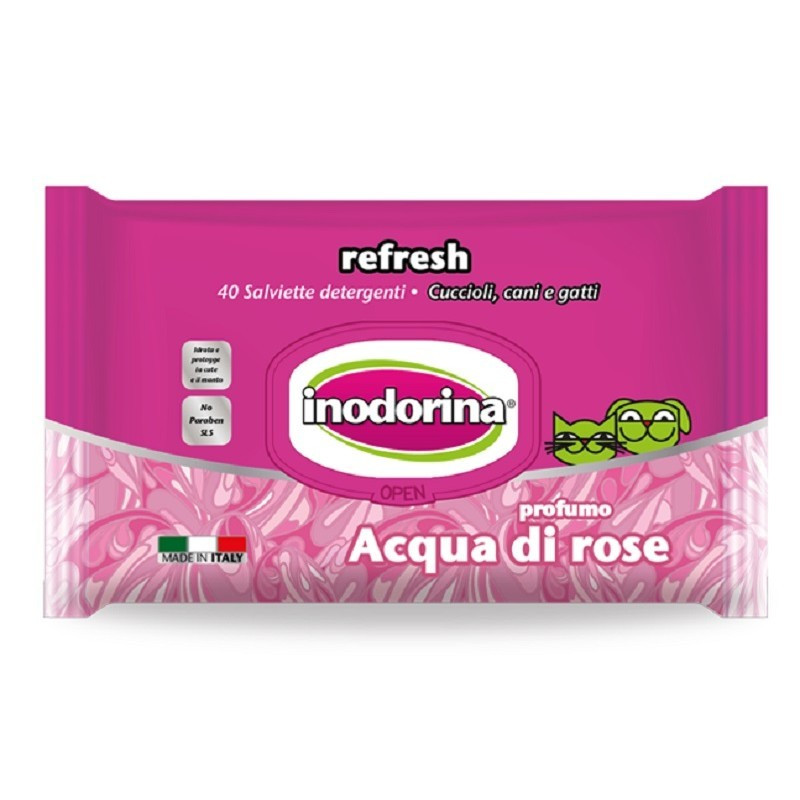 INODORINA ROSE WATER WIPES 40 pcs.