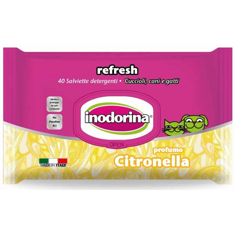 INODORINA SALVIETTE CITRONELLA 40 pz.