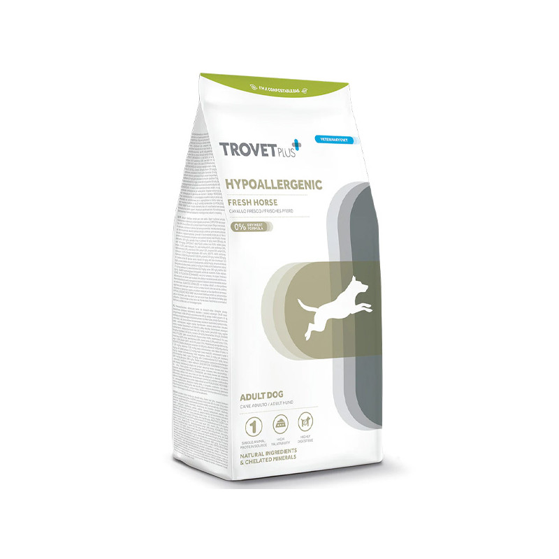 Trovet - Plus Hund für Erwachsene, hypoallergen, Cavallo Fresco, 10 kg