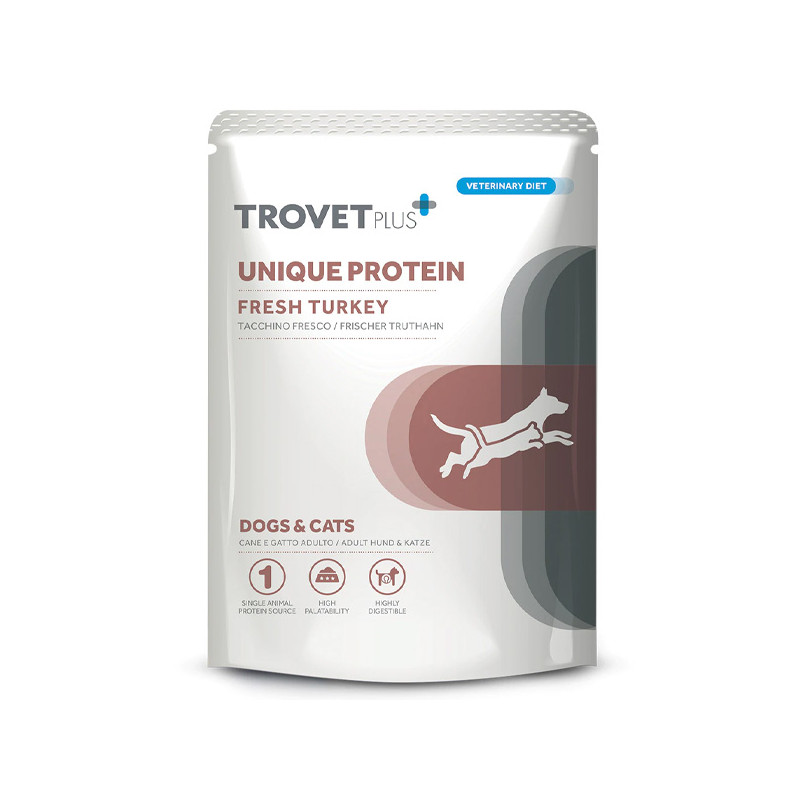 Trovet - Plus Dog Adult Unique Protein Tacchino Fresco 100gr Trovet - Plus Dog Adult Unique Protein Tacchino Fresco 100gr