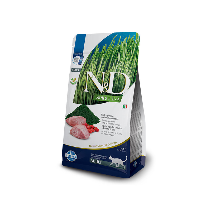 Farmina - Natural & Delicious Spirulina Cat Adult Agnello 1,50KG