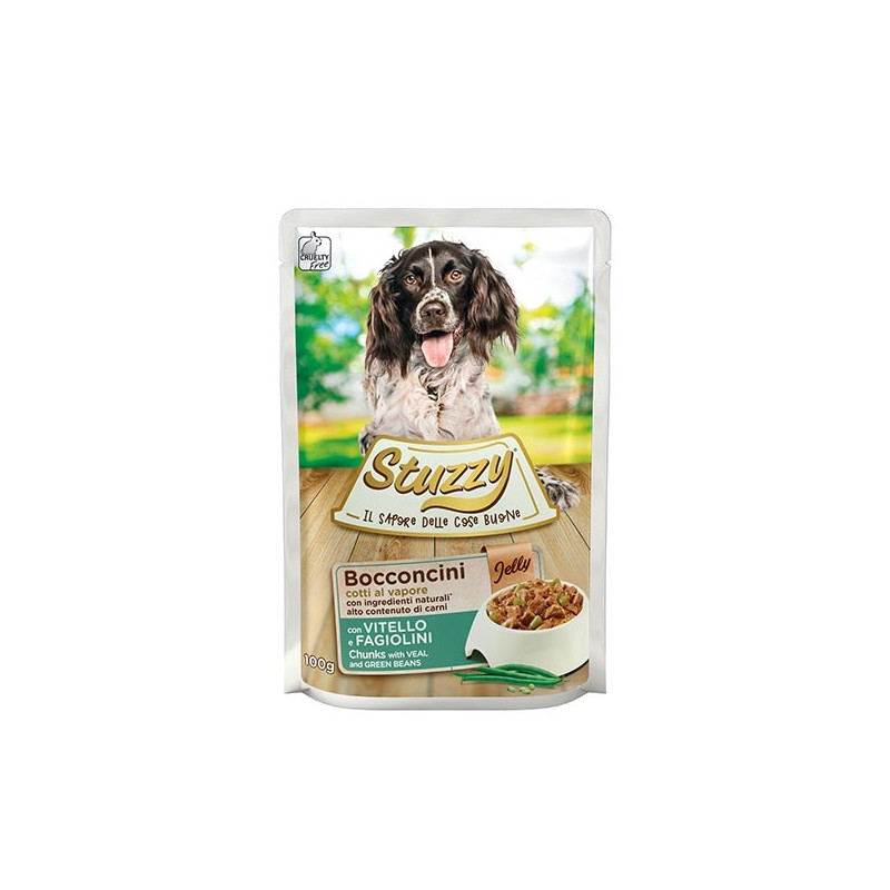 STUZZY DOG Kalbfleisch und grüne Bohnen in Gelee 100 gr.
