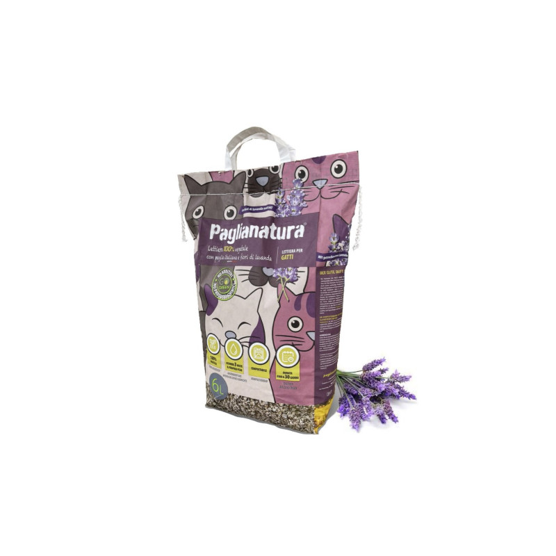 Thatching Vegetable Litter for Cats Lavender Granule 6 Lt.