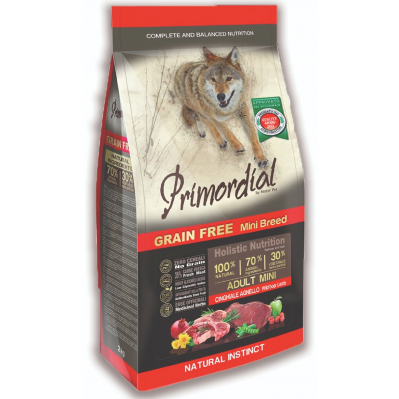 Primordial Adult mini Cinghiale e Agnello Grain Free 6 kg