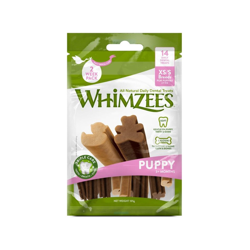 Whimzees-Puppy Snack Vegetale per pulizia dentale(xs 14 pz)