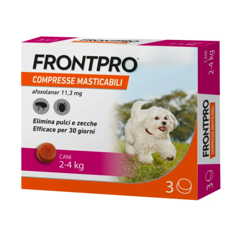 FRONTPRO 3 COMPRESSE MASTICABILI PER CANI 2-4KG (11,3MG)