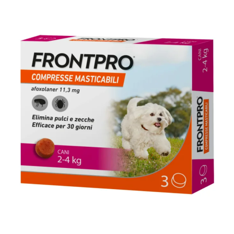 FRONTPRO 3 CHEWABLE TABLETS FOR DOGS 2-4KG (11.3MG) - 