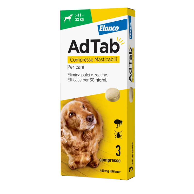 AdTab Cani 11-22 Kg 3 Compresse (450 Mg)