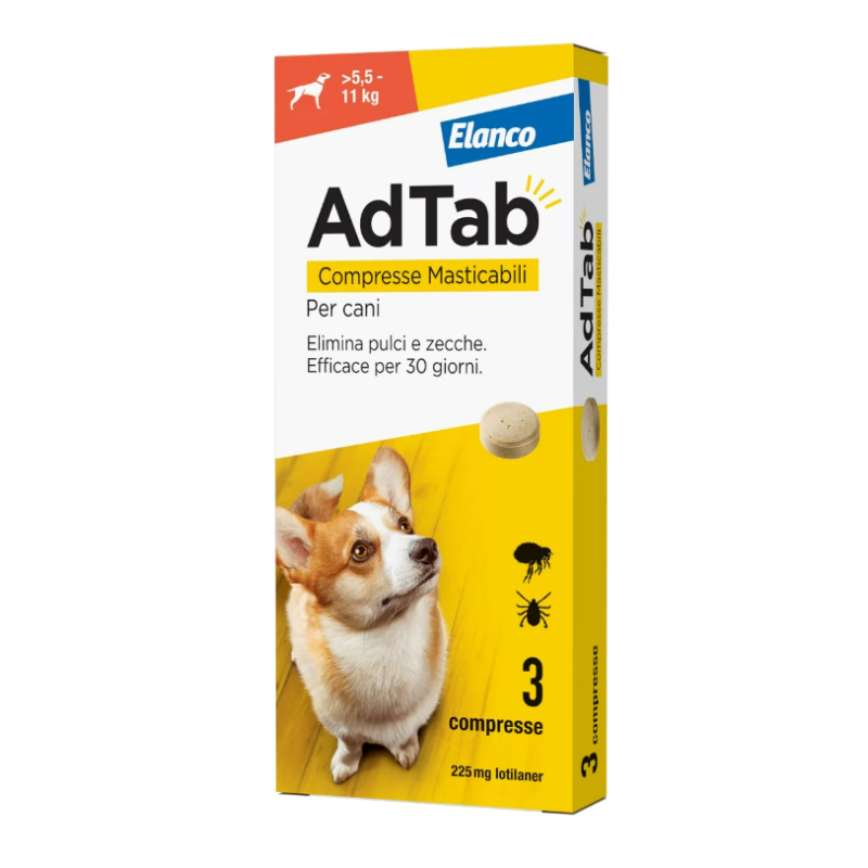 AdTab Cani 5,5-11 Kg 3 Compresse (225 Mg)