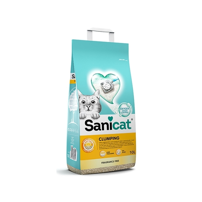 Sanicat - Klumpende, geruchsneutrale Klumpstreu ohne Duftstoffe, 10 LT