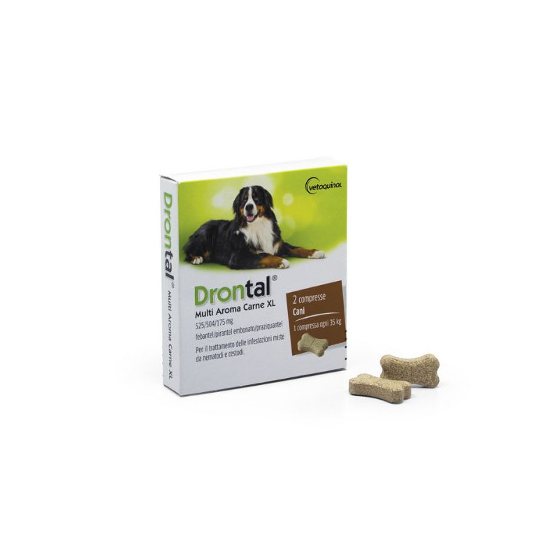 Vetoquinol - Drontal Multi Aroma Carne | Cani XL 2cpr