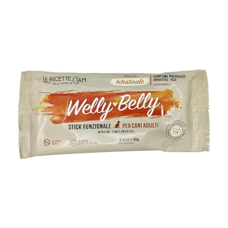Welly belly stick funzionale cani benessere intestinale 150 gr Welly belly stick funzionale cani benessere intestinale 150 gr