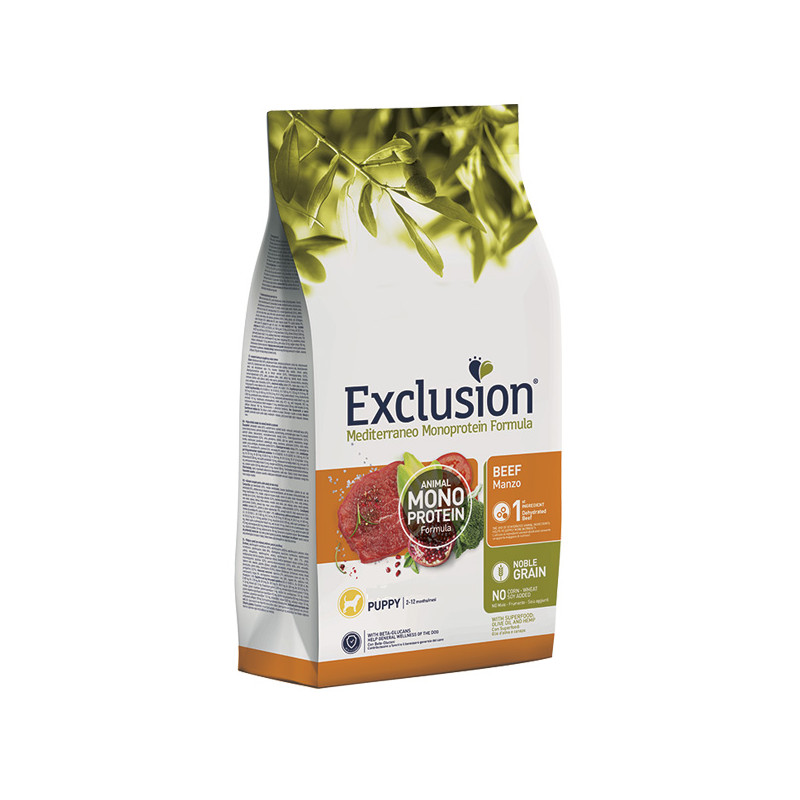 Exclusion - Mediterraneo Monoprotein Puppy Medium Breed  Manzo 3 kg